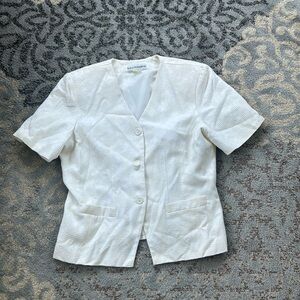 Vintage Norton McNaughton Floral Blazer White 12